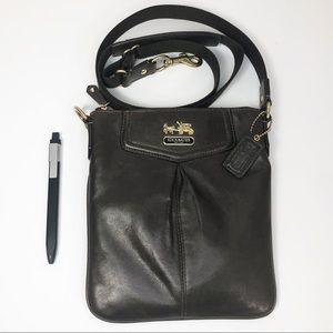 Coach Madison Swingpack crossbody bag, dark brown